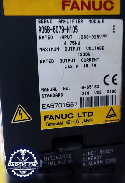 ماژول سروو تکمحور فانوک مدل A06B-6079-H105 Fanuc Single Axis Servo Module مناسب کنترل حرکت دستگاههای CNC